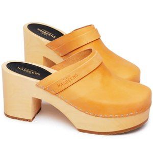 Swedish Hasbeens Louise Leather Clogs 100% Leather